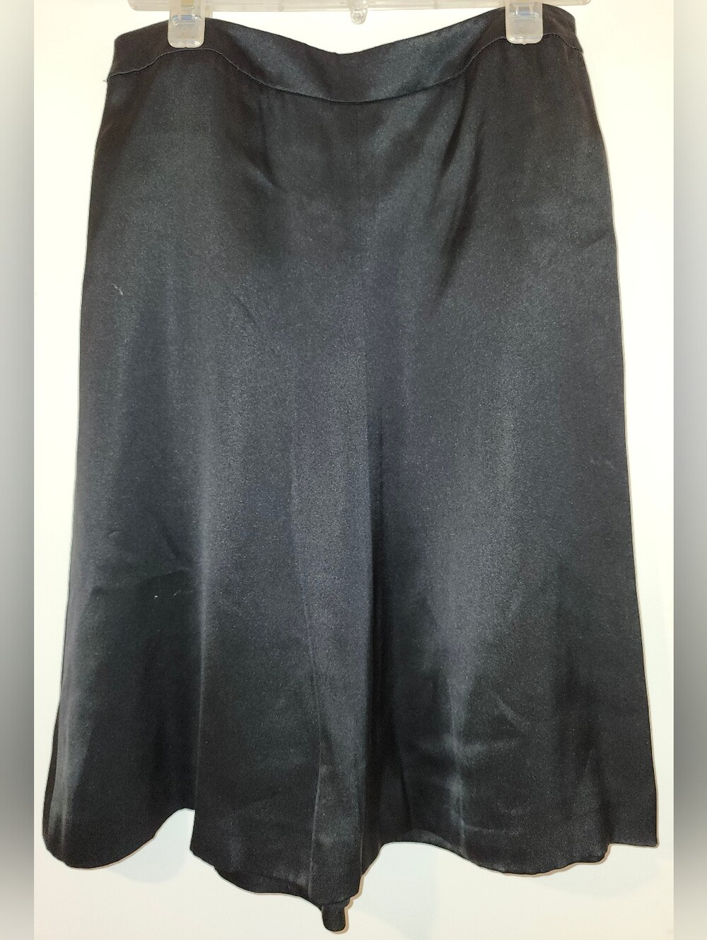 Giorgio Armani Vintage 1998 100% Silk Borgo 21 Classic Black A-Line Skirt